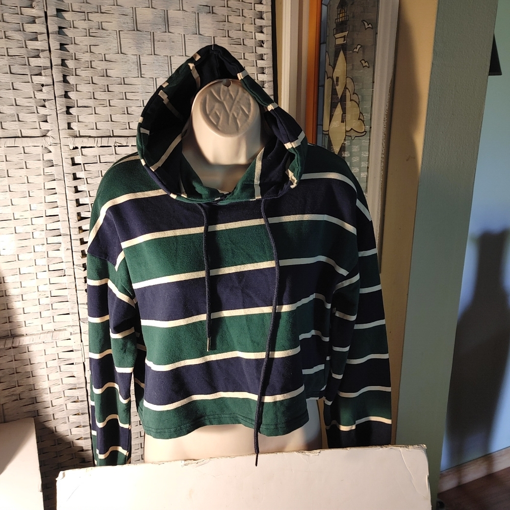 Ladies Hooded Long Sleeves Crop Top Size  Size L Zaful